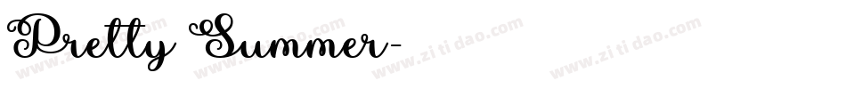Pretty Summer字体转换